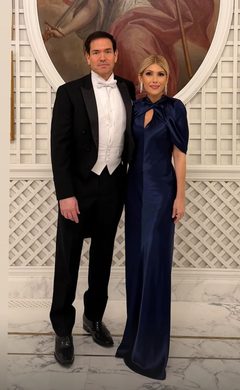 Jeanette Rubio and her husband, Secretary of State Marco Rubio.