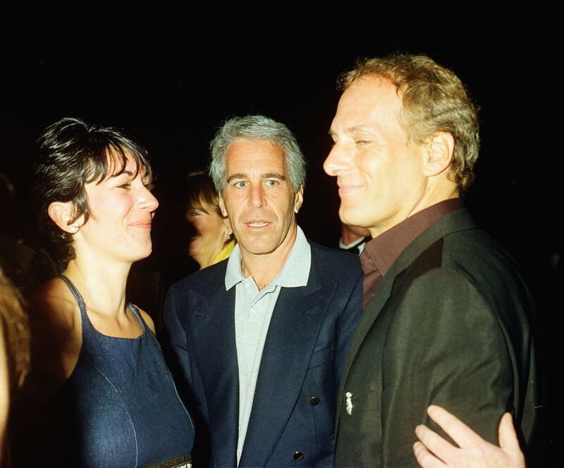 Ghislaine Maxwell, Jeffrey Epstein and musician Michael Bolton
