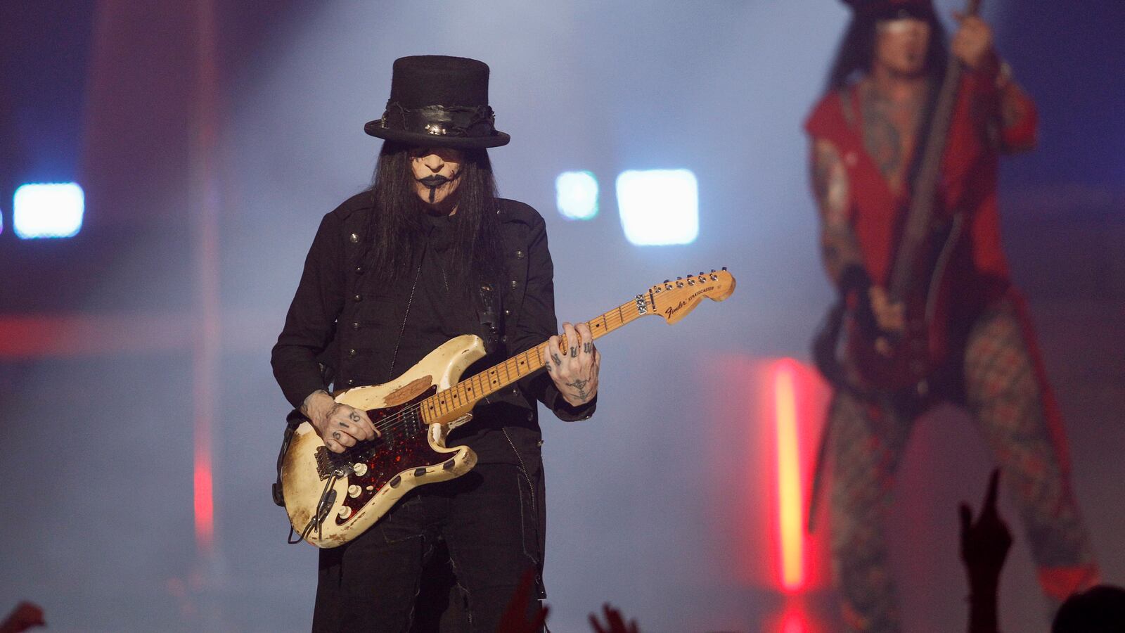 Motley Crue band members Mick Mars and Nikki Sixx