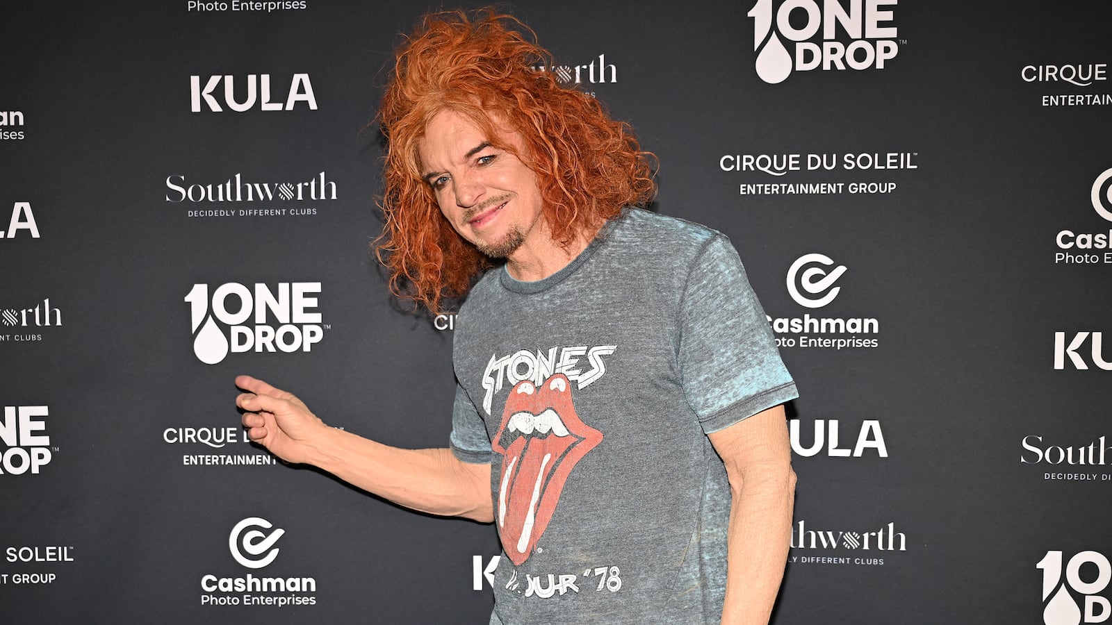 LAS VEGAS, NEVADA - MARCH 28: Carrot Top arrives at One Drop Foundation's “One Night for One Drop” at Hakkasan Nightclub at MGM Grand Las Vegas on March 28, 2026 in Las Vegas, Nevada. (Photo by Denise Truscello/Getty Images for One Drop Foundation)
