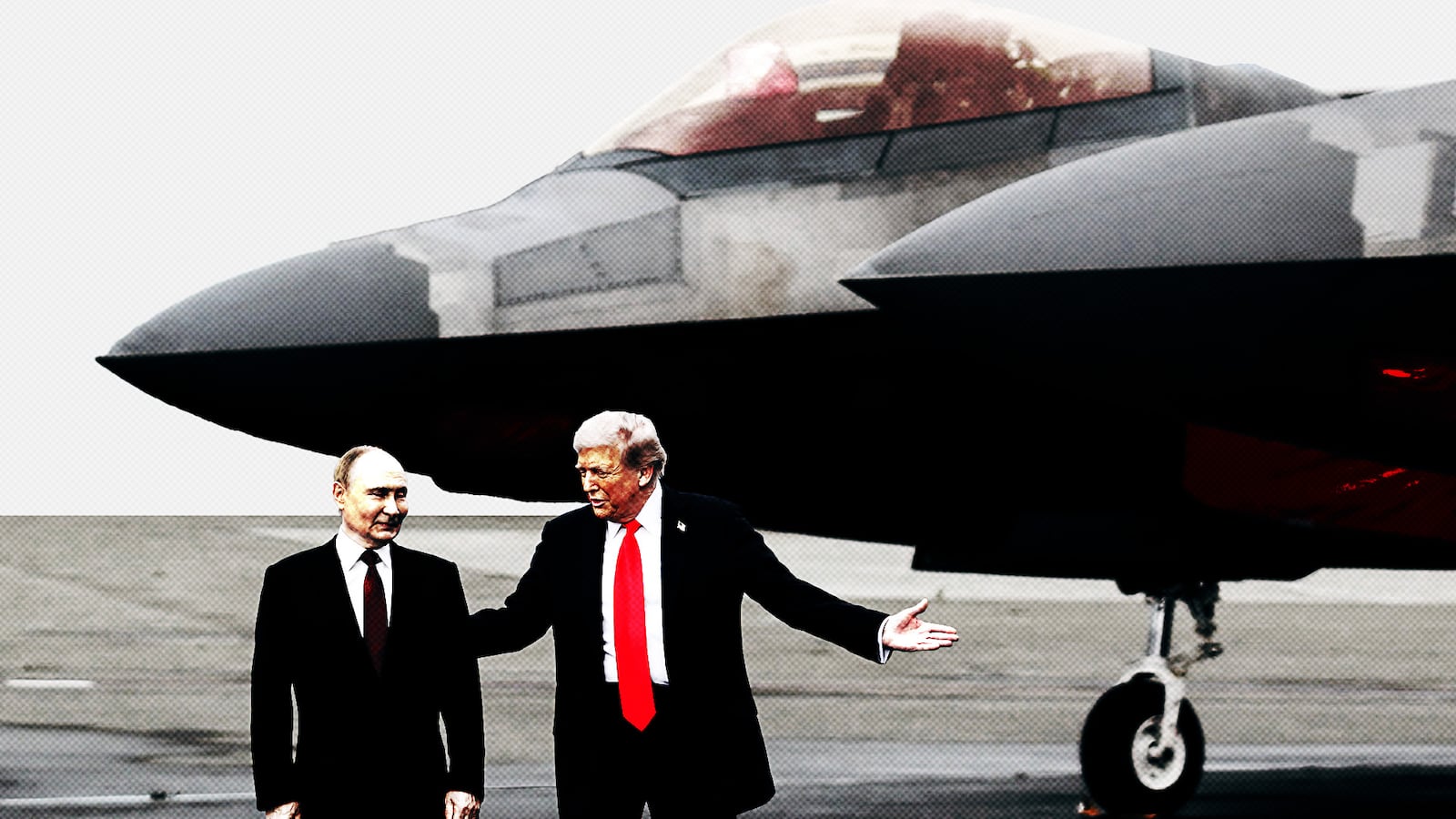 Donald Trump shows Putin his arsenal.