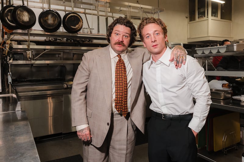 Matty Matheson and Jeremy Allen White attend a dinner for the cast and producers of "The Bear"