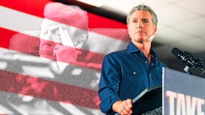 Donald Trump, Gavin Newsom photo illustration