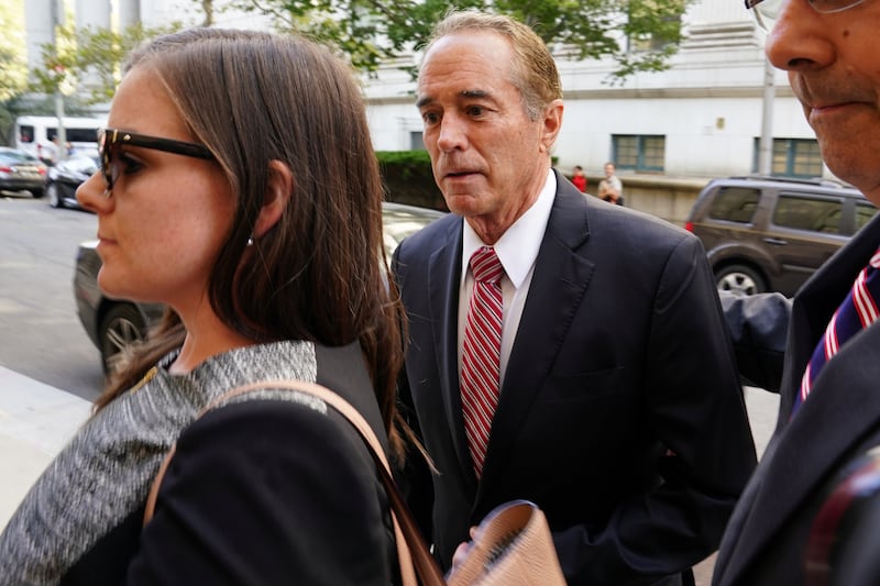 Chris Collins, former U.S. Representative for New York's 27th congressional district, arrives at Federal Court in New York City, New York, U.S., October 1, 2019.
