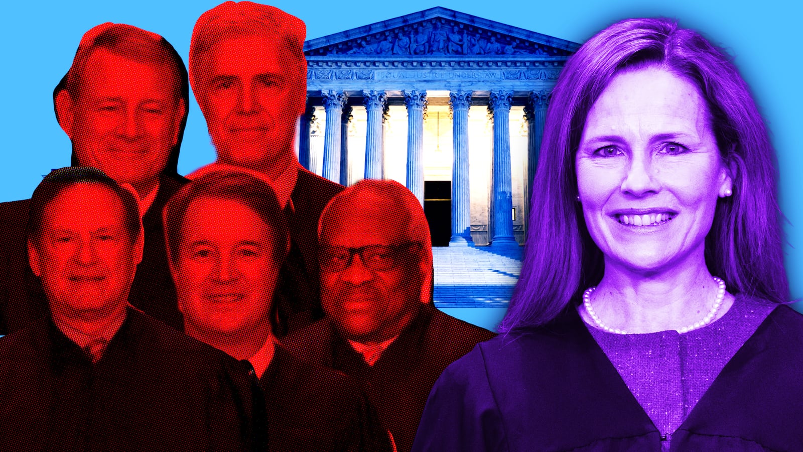 Supreme Court judges photo illustration