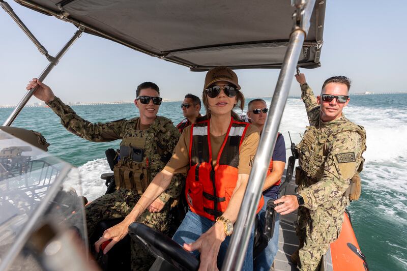 Noem piloted an Over the Horizon Small Boat in May.
