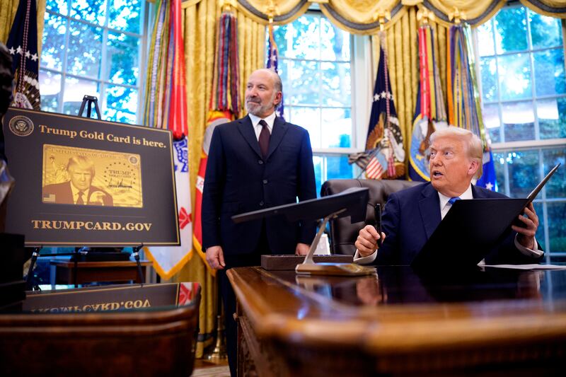 The Atlantic reports that, earlier this year, the two men conjured up a “gold card” that would grant legal residency to wealthy foreigners for $5 million.