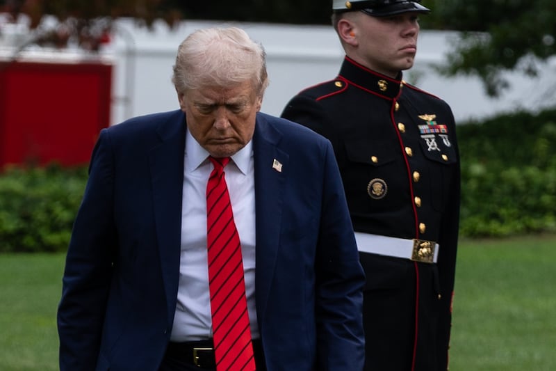 The White House declined to get specific about the service members Trump saw.