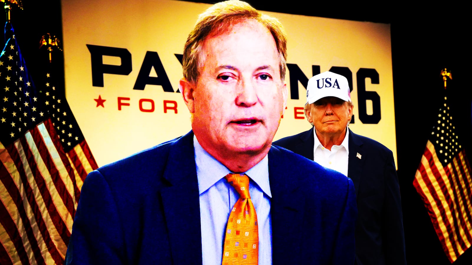 Ken Paxton, Donald Trump photo illustration