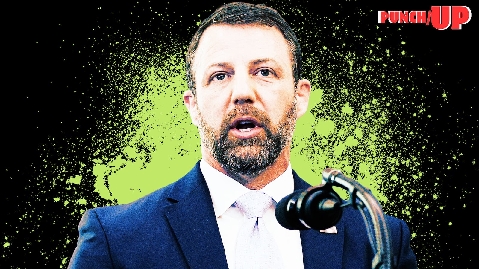 A photo illo illustration of Markwayne Mullin for PunchUp.