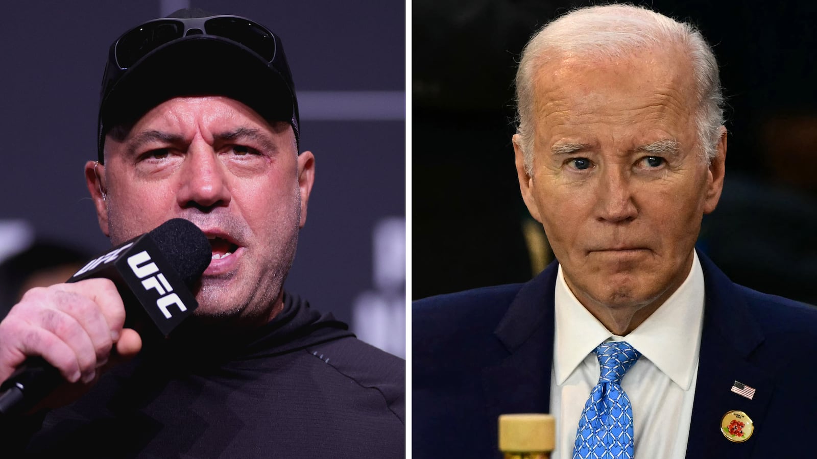 Joe Rogan and Joe Biden.
