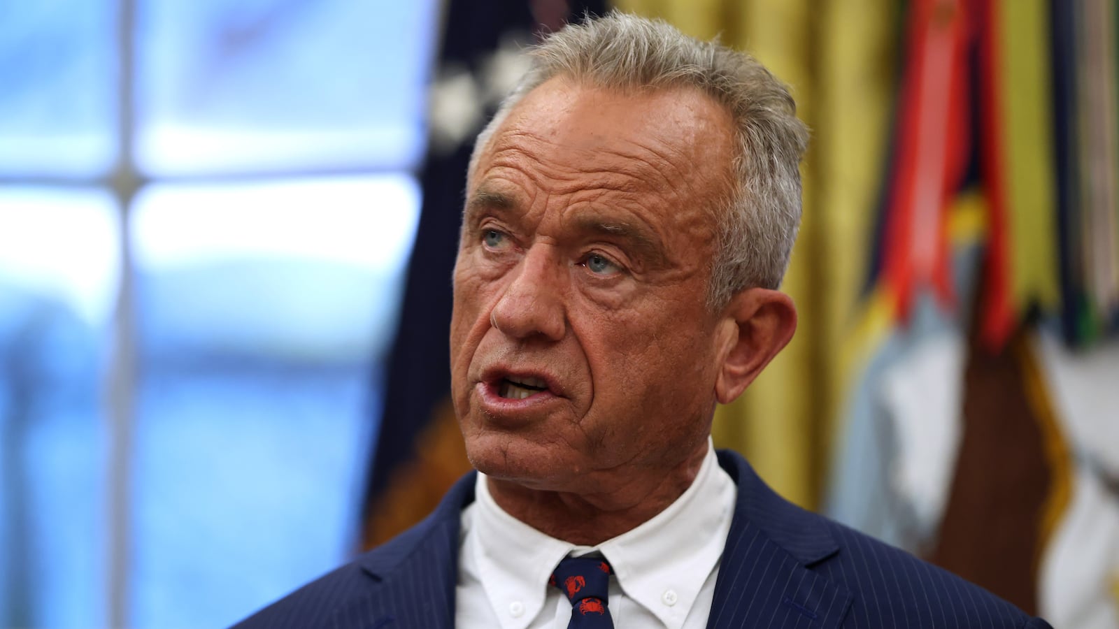 U.S. Secretary of Health and Human Services Robert F. Kennedy Jr. speaks in the Oval Office at the White House on January 29, 2026 in Washington, DC.