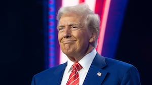 President-elect Donald Trump smiles during Turning Point USA's AmericaFest at the Phoenix Convention Center on December 22, 2024 in Phoenix, Arizona.