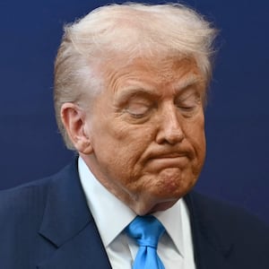 Donald Trump at the Gyeongju National Museum in Gyeongju on October 29, 2025.