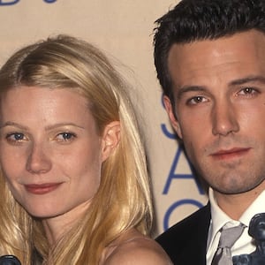 Actress Gwyneth Paltrow and actor Ben Affleck attend the Fifth Annual Screen Actors Guild Awards on March 7, 1999 at the Shrine Auditorium in Los Angeles, California. (Photo by Ron Galella, Ltd./Ron Galella Collection via Getty Images)