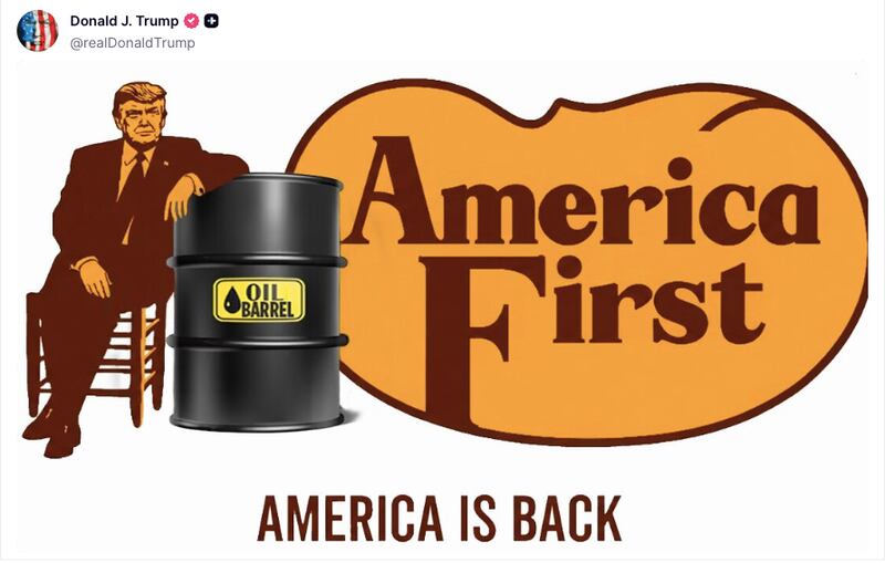 Trump rejoiced at the news that Cracker Barrel's original logo would remain.