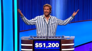Ryand Gosling on 'Jeopardy!' as a promotion for his film 'Project Hail Mary'.
