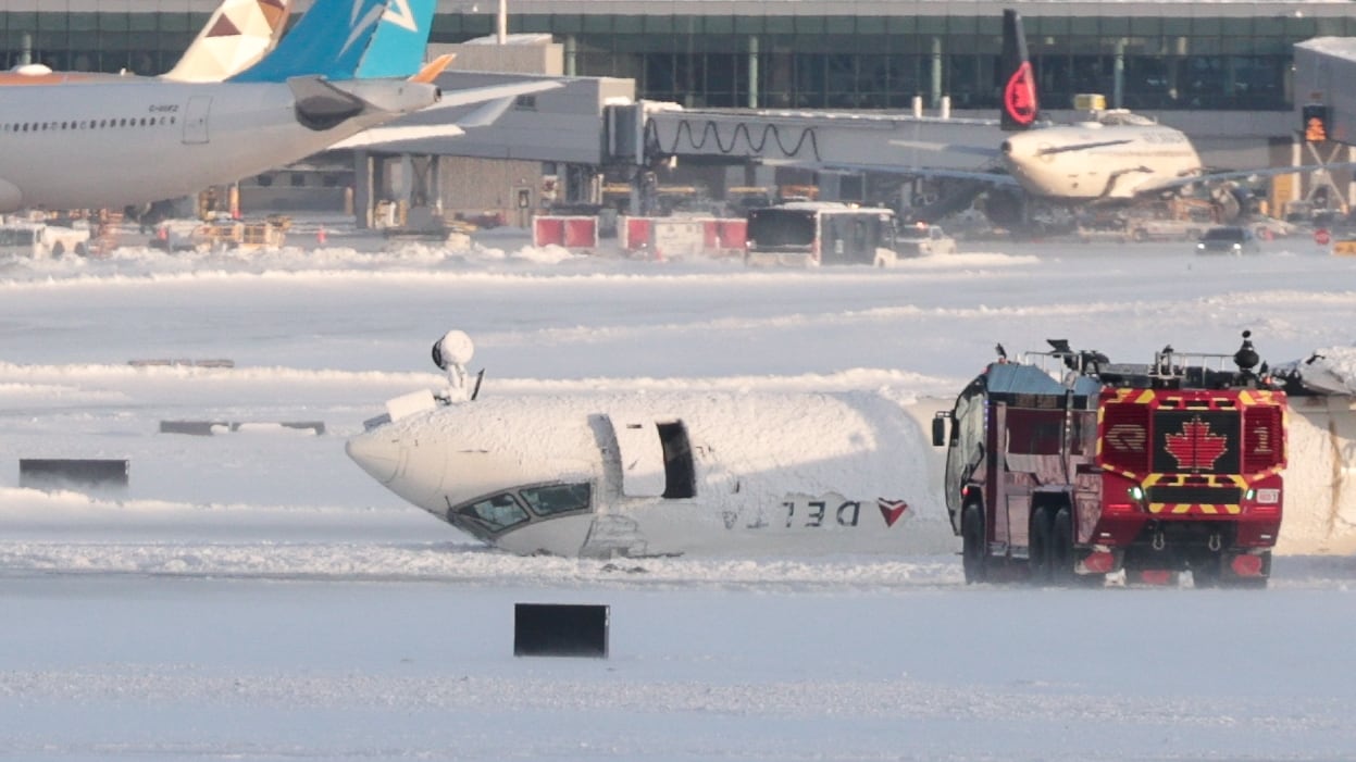 Delta flight crash on Toronto airport runway