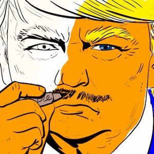 Donald Trump, sharpie photo illustration
