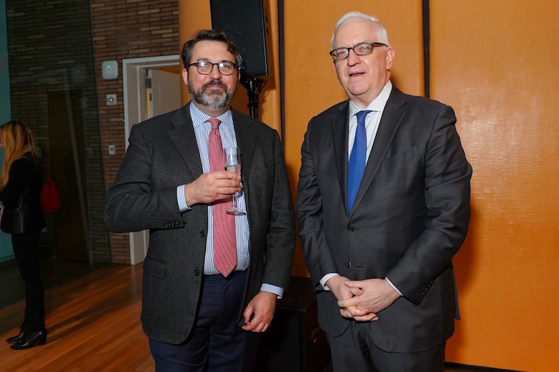 Trump hosted Gigot (right) and five other News Corp members for dinner on Tuesday night as part of a "relationship reset."