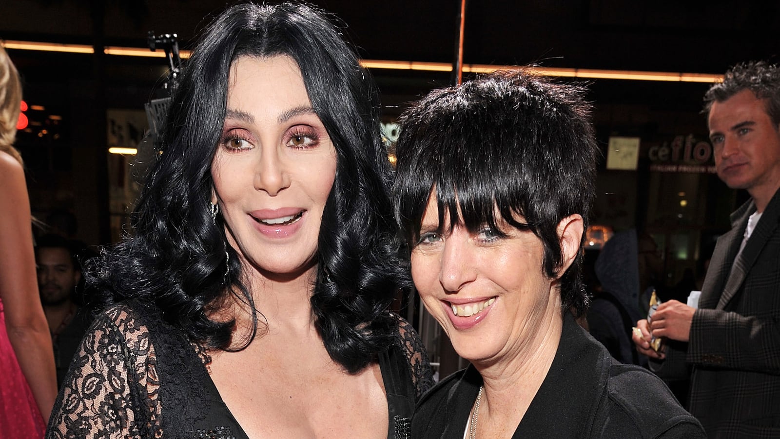 Cher and songwriter Diane Warren arrive at the Los Angeles "Burlesque" Premiere at Grauman's Chinese Theatre on November 15, 2010 in Hollywood, California.
