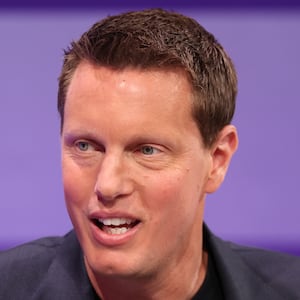 Paramount Skydance CEO David Ellison speaks during the Bloomberg Screentime conference in Los Angeles on October 9, 2025. (Photo by Patrick T. Fallon / AFP) (Photo by PATRICK T. FALLON/AFP via Getty Images)