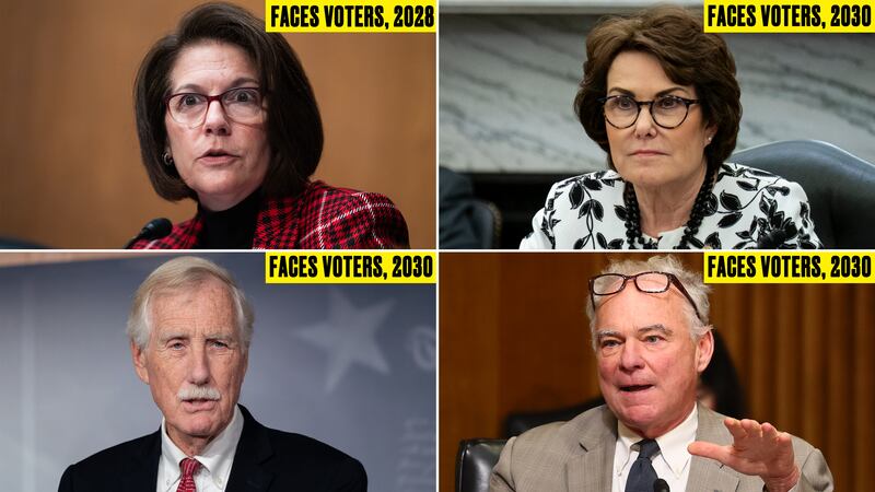 Catherine Cortez Masto, Jacky Rosen, Tim Kaine, Angus King