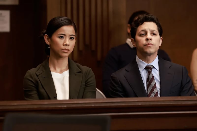 Leah Lewis and David Del Rio on "Matlock"