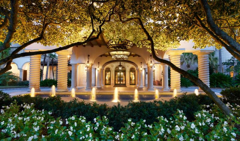 The entrance to the Sea Islands resort