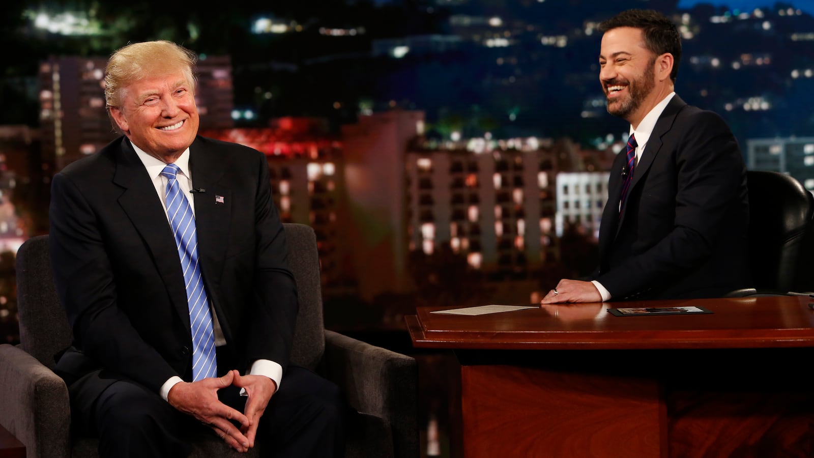 Jimmy Kimmel interviews Donald Trump on “Jimmy Kimmel Live.”