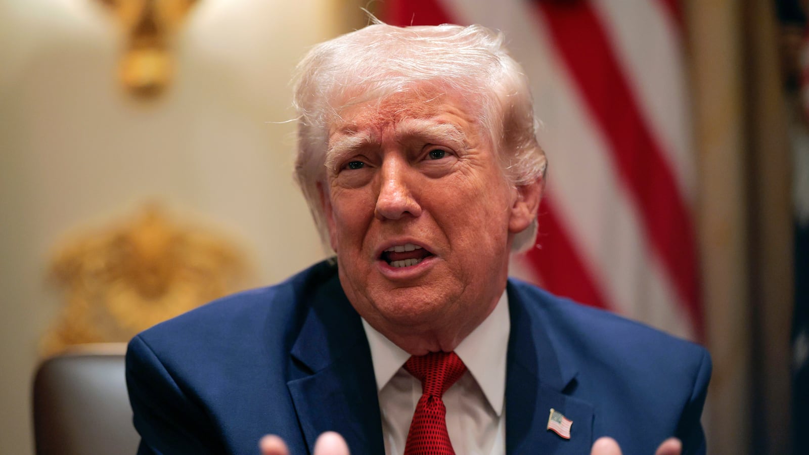 President Donald Trump insisted Iran wanted to make a deal because the U.S. had beat the "s**" out of them.