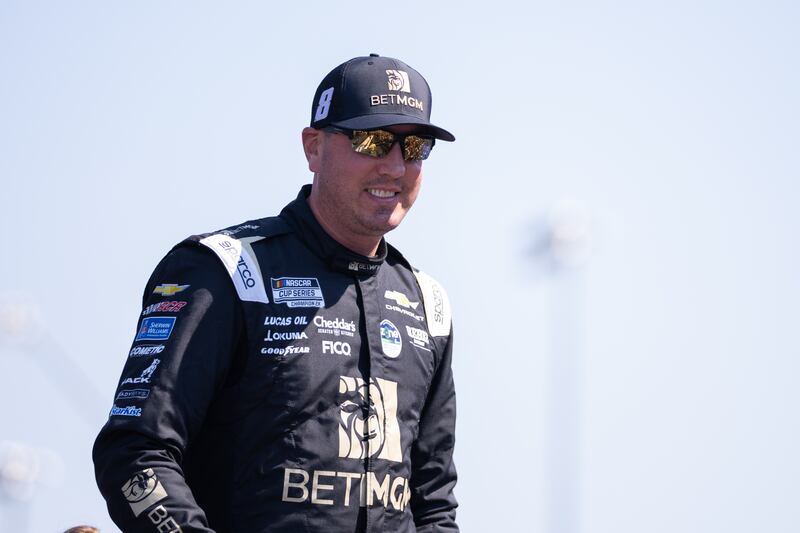Mar 22, 2026; Darlington, South Carolina, USA; Richard Childress Racing Kyle Busch (8) comes out for the Goodyear 400 at Darlington Raceway. Mandatory Credit: Scott Kinser-Imagn Images
