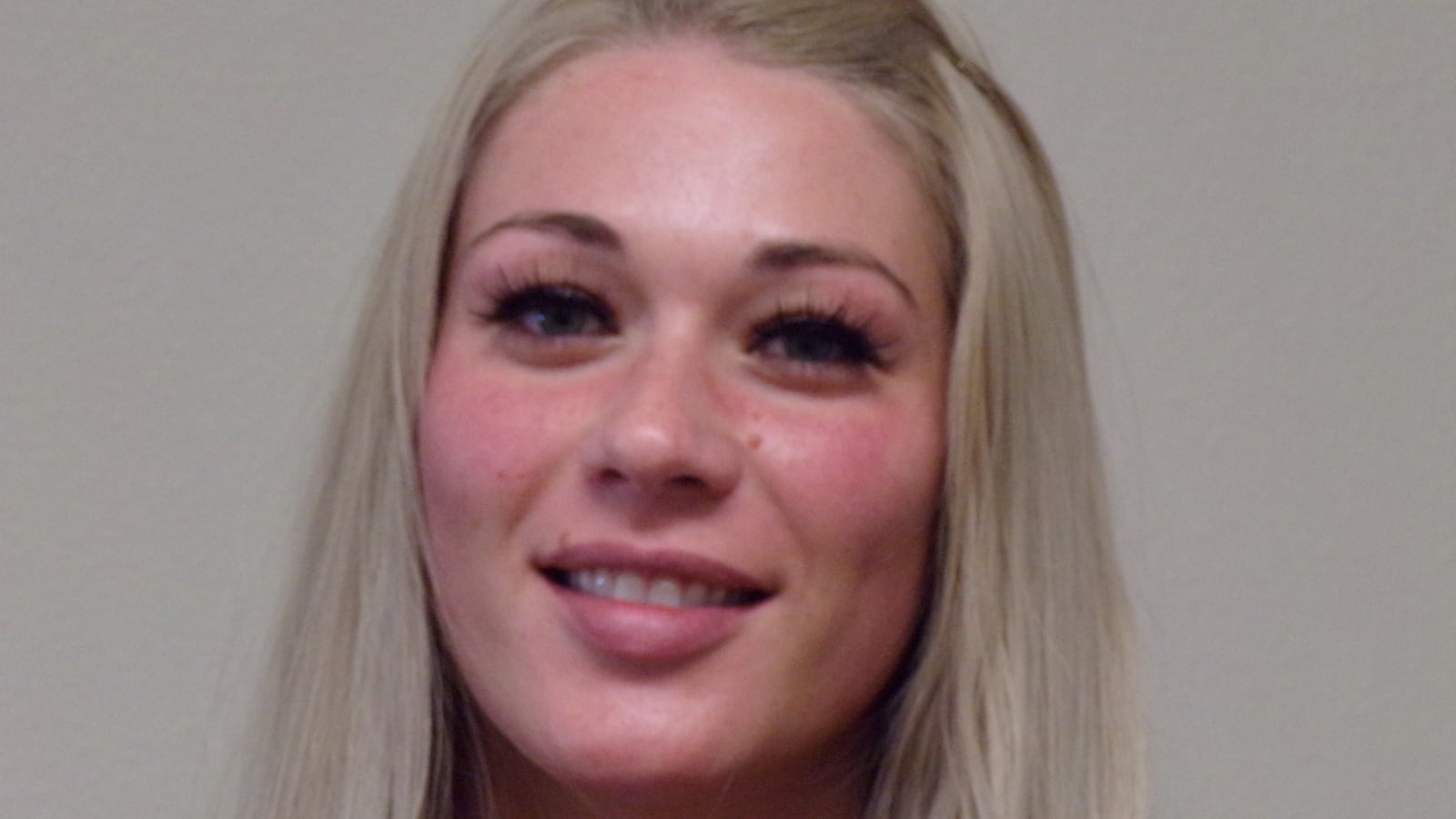 Savannah Henderson’s mugshot after her arrest at the Moonlite Bunny Ranch brothel in Nevada.