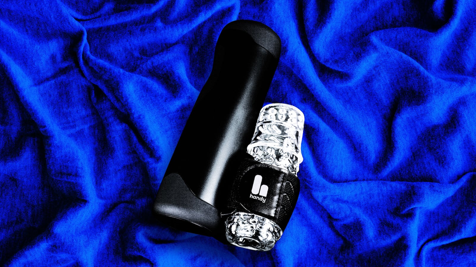 An illustration including a photo of the handy interactive stroker