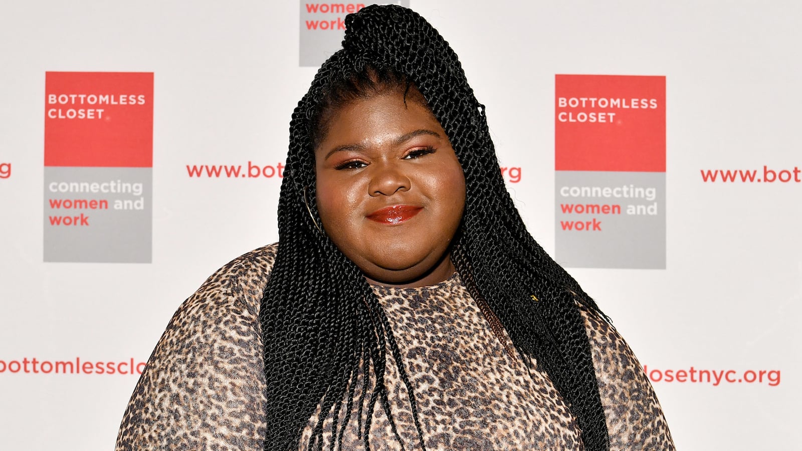 Gabourey Sidibe attends the 20th Anniversary Bottomless Closet Luncheon at Cipriani 42nd Street on May 15, 2019 in New York City.