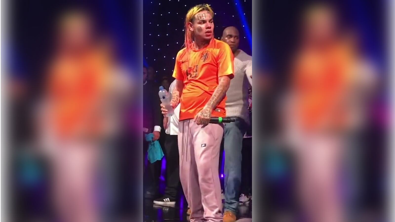Rapper 6ix9ine at a concert in 2018.
