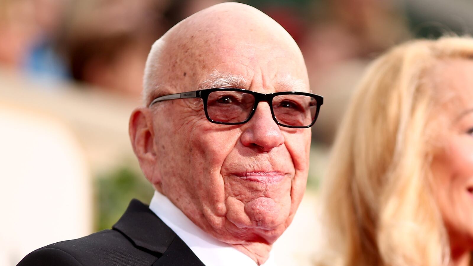 BEVERLY HILLS, CA - JANUARY 10: 73rd ANNUAL GOLDEN GLOBE AWARDS -- Pictured: (l-r) News Crop. CEO Rupert Murdoch and model Jerry Hall arrive to the 73rd Annual Golden Globe Awards held at the Beverly Hilton Hotel on January 10, 2016. (Photo by Christopher Polk/NBCU Photo Bank/NBCUniversal via Getty Images via Getty Images)