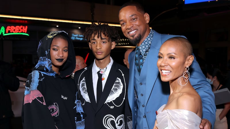 Willow Smith, Jaden Smith, Will Smith, and Jada Pinkett Smith.