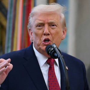 President Donald Trump went on a rant about immigrants and announced he was signing an order to classify fentanyl a weapon of mass destruction during his Oval Office event on December 15.