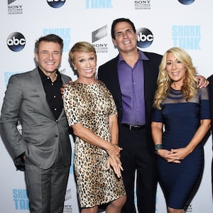 BEVERLY HILLS, CA - SEPTEMBER 23:  (L-R) Business investors and television personalities Robert Herjavec, Barbara Corcoran, Mark Cuban, Lori Greiner and Kevin O'Leary attend the "Shark Tank" Season 8 Premiere at the Viceroy L'Ermitage Beverly Hills on September 23, 2016 in Beverly Hills, California.  (Photo by Amanda Edwards/WireImage)