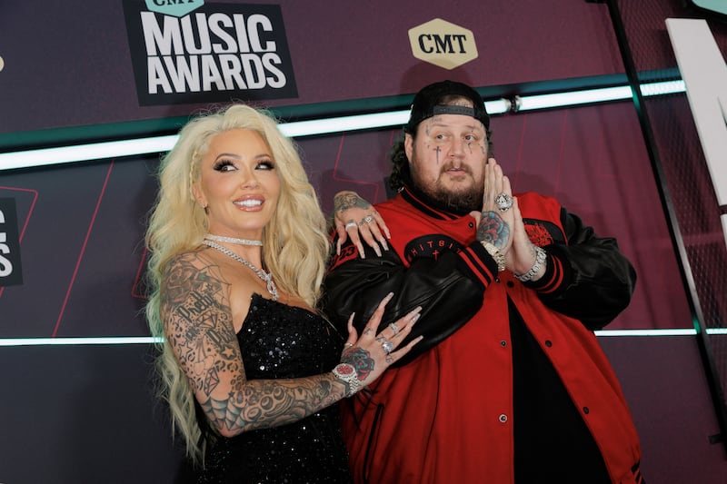 Bunnie XO and Jelly Roll at the CMT (Country Music Television) Music Awards in Austin, Texas, U.S., April 2, 2023.