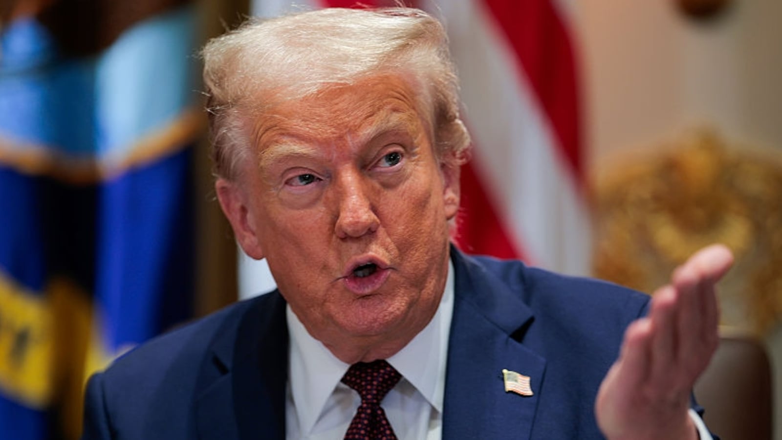 President Donald Trump holds a cabinet meeting with members of his administration in the Cabinet Room of the White House on August 26, 2025 in Washington, DC. This is the seventh cabinet meeting of Trump's second term. (Photo by Chip Somodevilla/Getty Images)