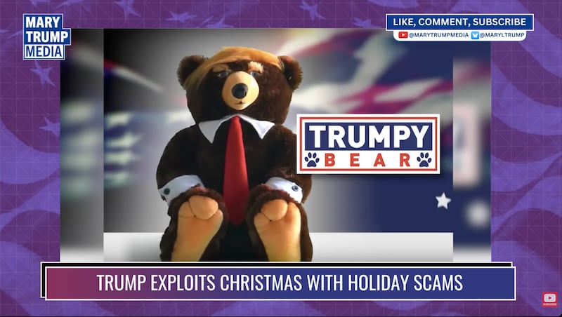 Trumpy Bear on Donald Trump's website.