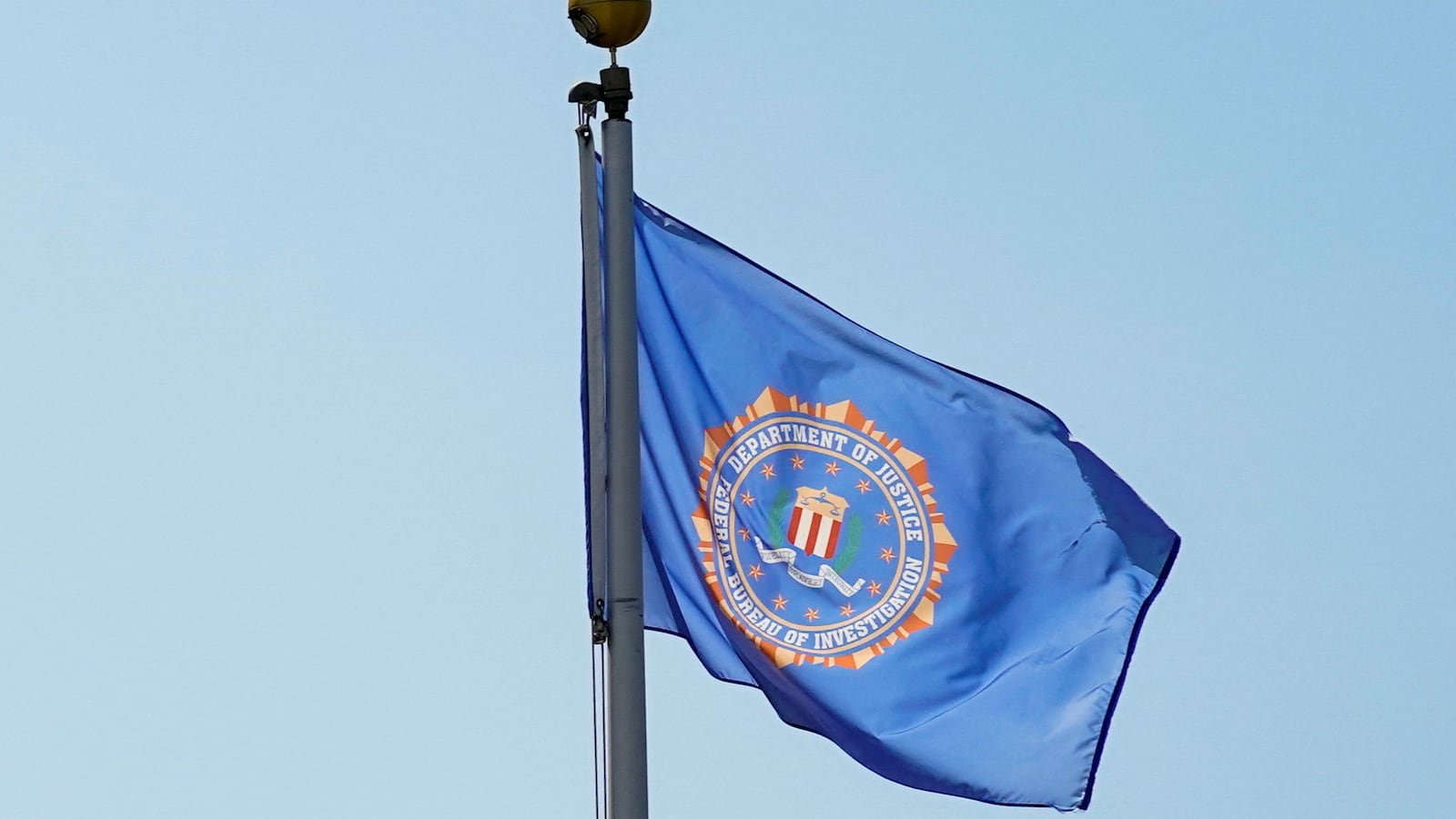 A flag flies outside of the FBI’s Cincinnati Field Office in Cincinnati, Ohio, Aug. 11, 2022.