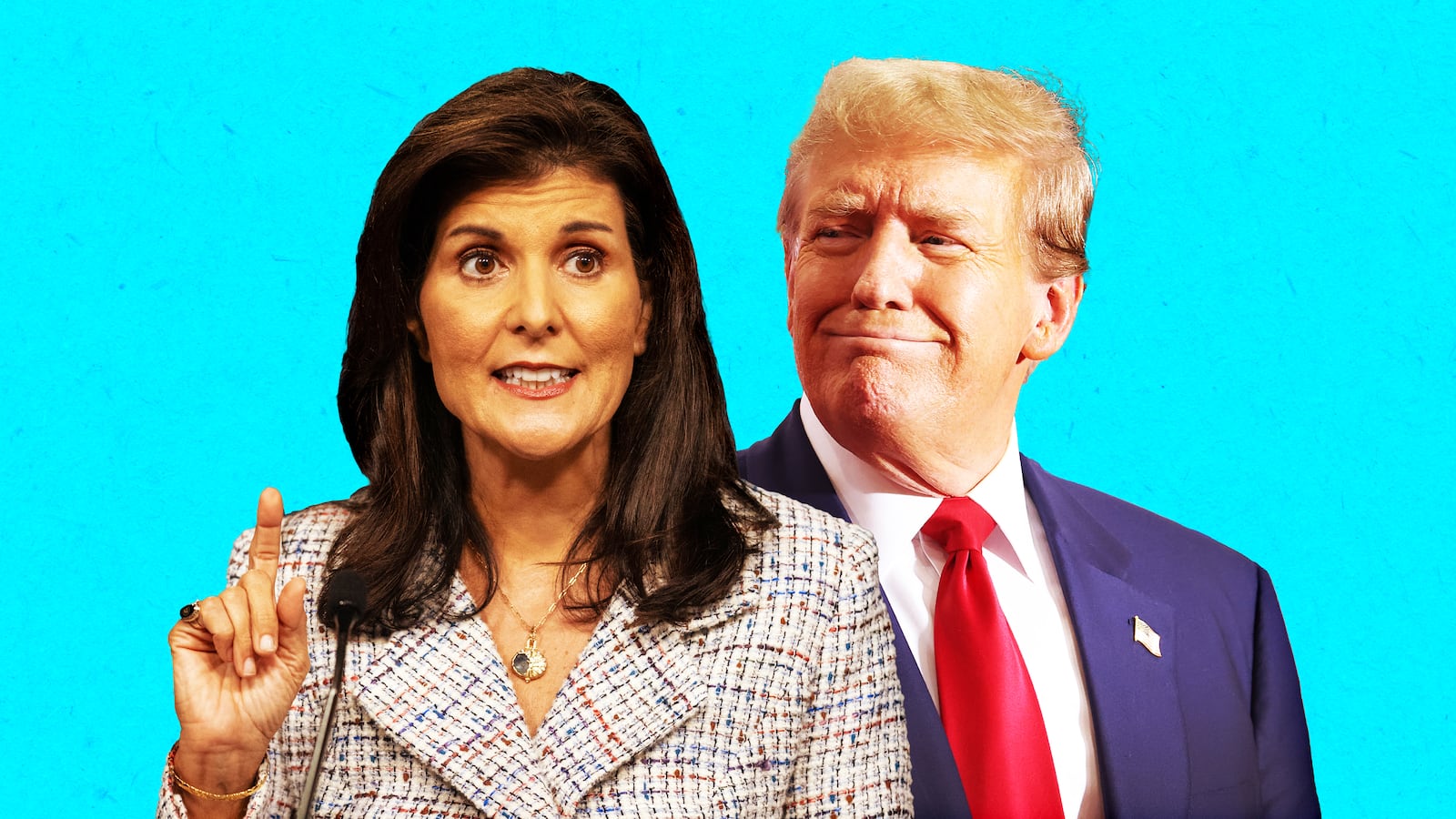 Nikki Haley and Donald Trump.