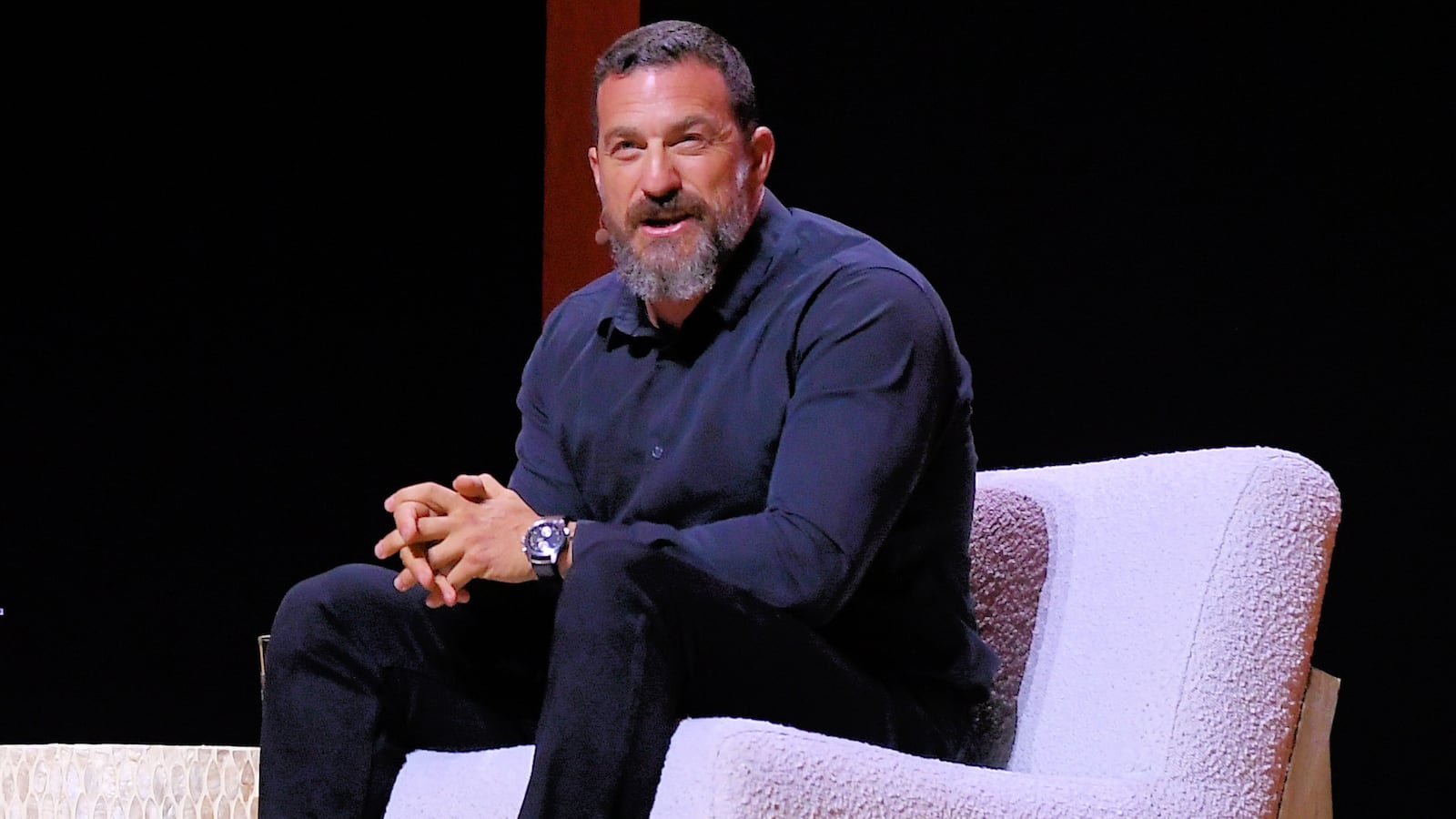 Neurobiology Professor and host of the “Huberman Lab” podcast Andrew Huberman attends a conference in 2023.