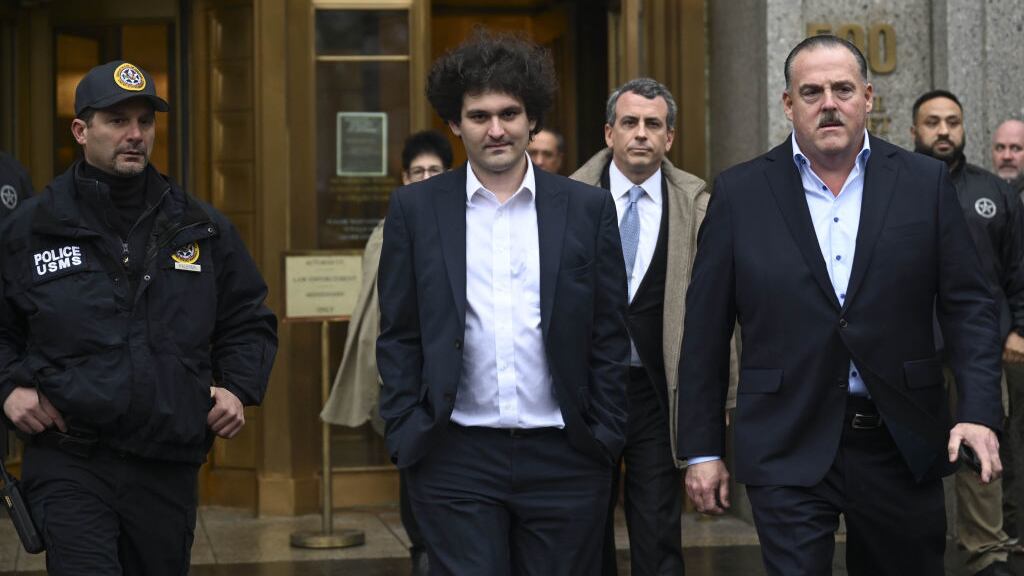 Sam Bankman-Fried leaves the court in New York, on January 03, 2023.