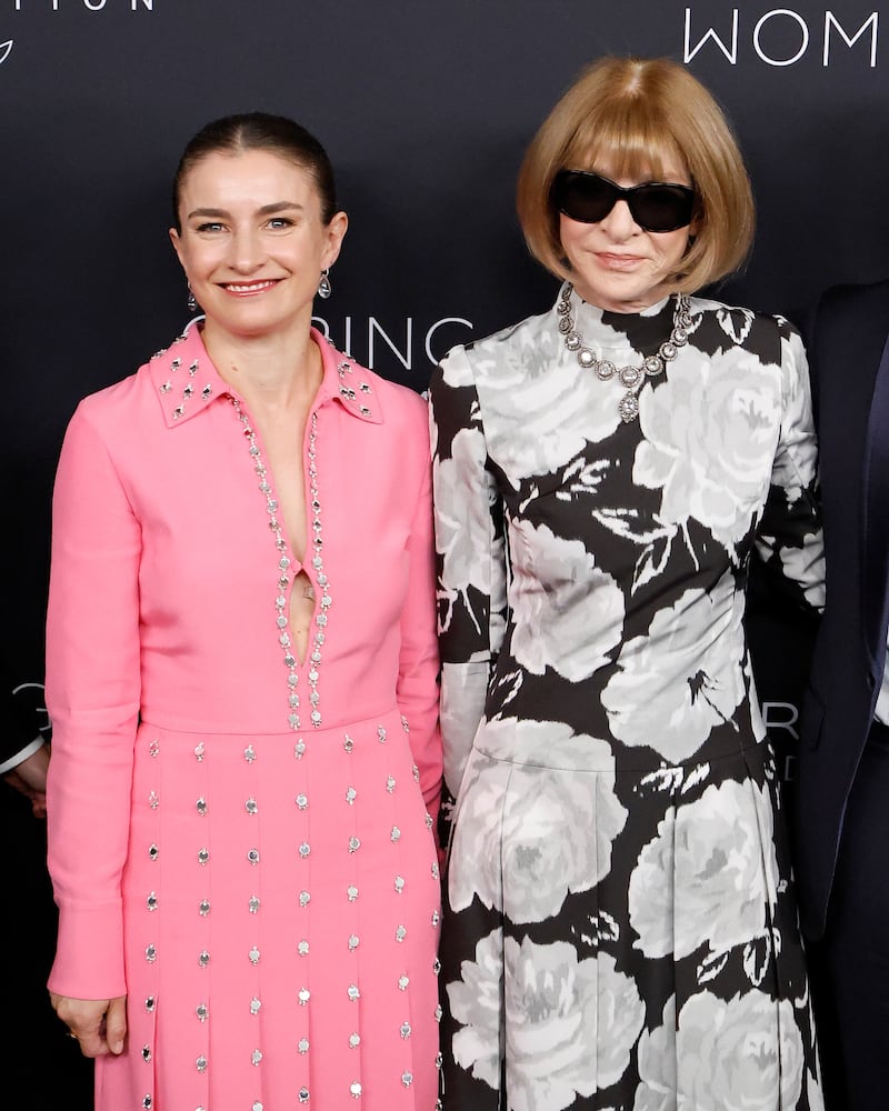 NEW YORK, NEW YORK - SEPTEMBER 11: Chloe Malle and Anna Wintour attend the 2025 Kering Caring for Women Dinner on September 11, 2025 in New York City.