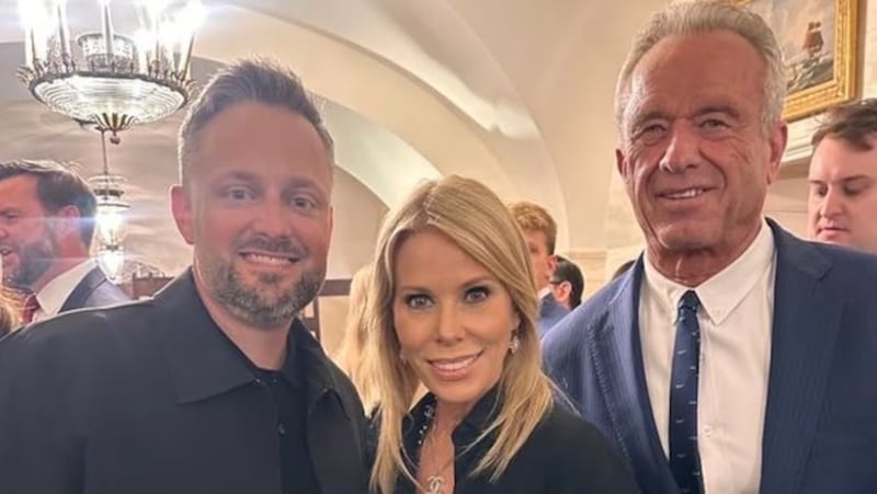 Nate Bargatze, Cheryl Hines and husband Health Secretary Robert F. Kennedy Jr. make the scene at Donald Trump's 80th birthday bash.