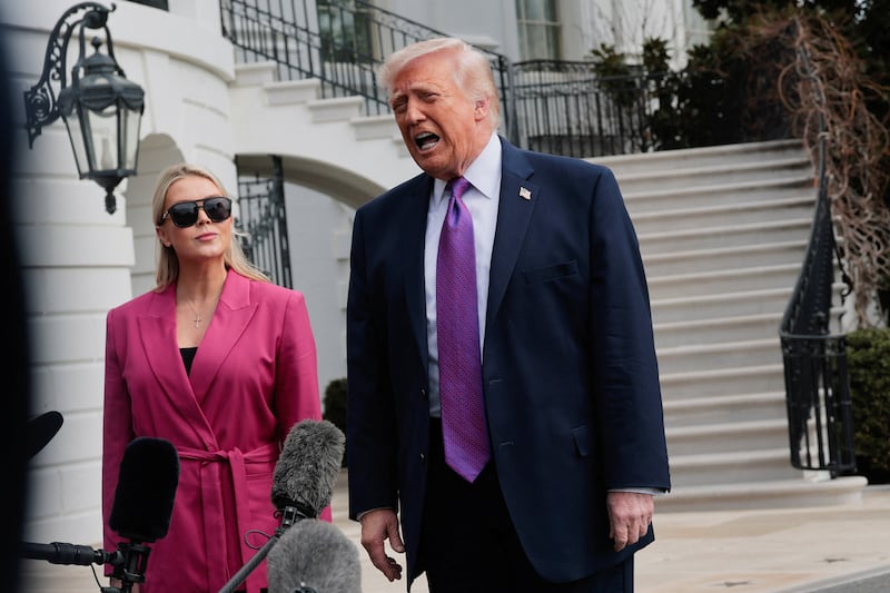 Karoline Leavitt and Donald Trump